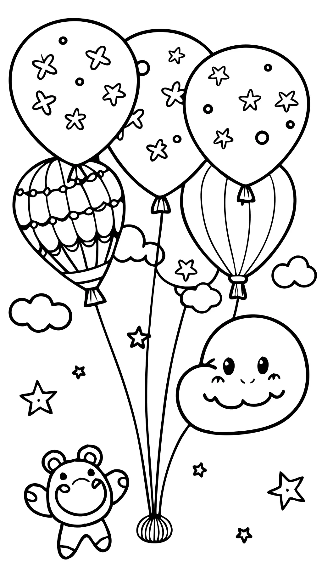 Páginas para colorear de globos